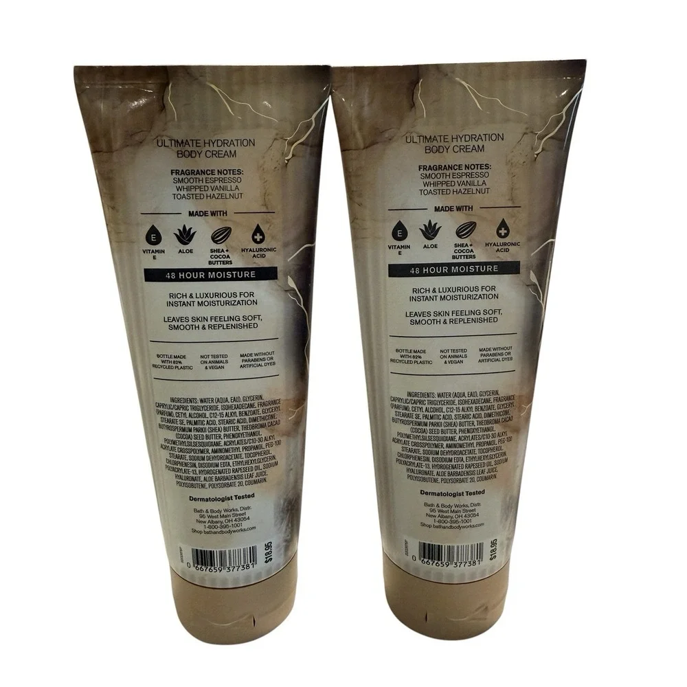 Bath & Body Works Vanilla Cafe Body Cream 8 oz Lot of 2 New Discontinued